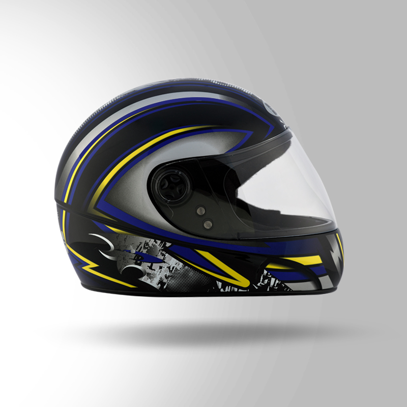 CHROME D1 DECOR BLACK & BLUE RIGHT VIEW