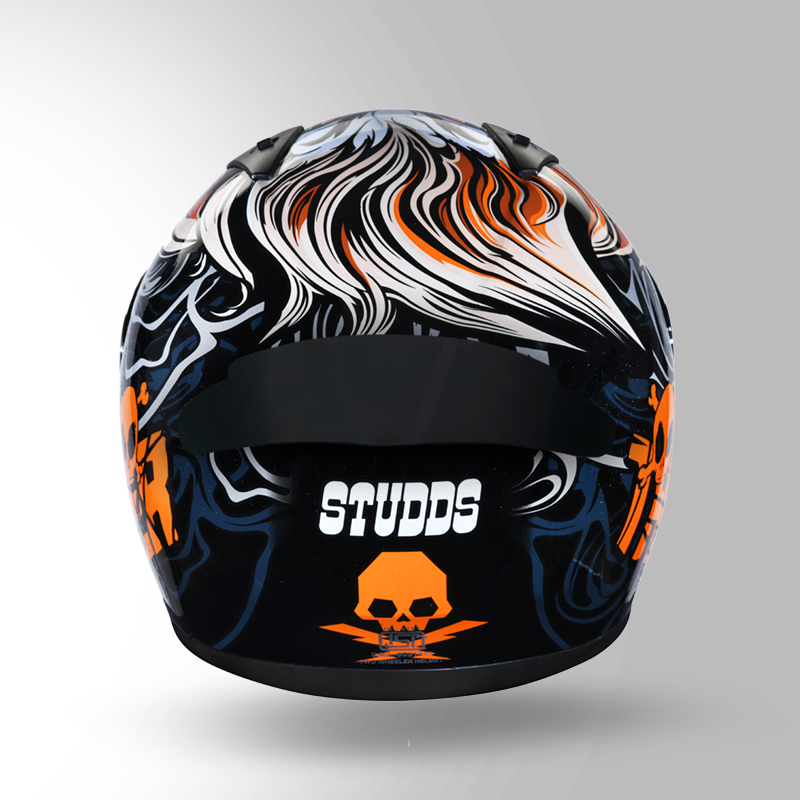 THUNDER D9 DECOR BLACK & ORANGE BACK VIEW