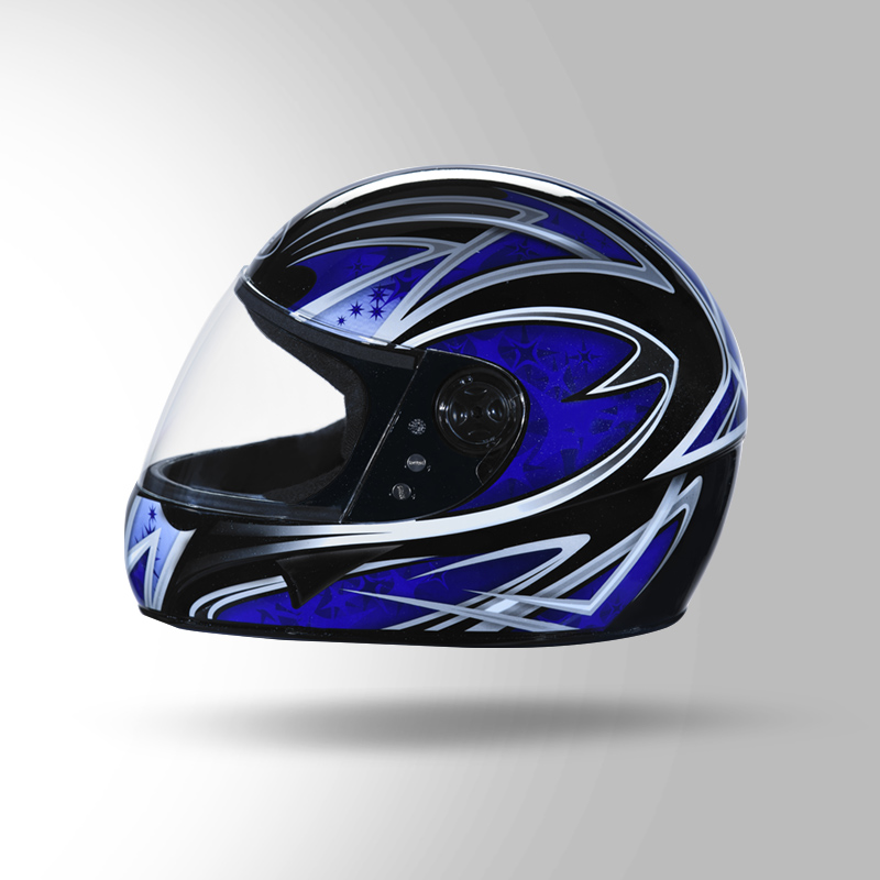 CHROME D2 DECOR BLACK & BLUE LEFT VIEW