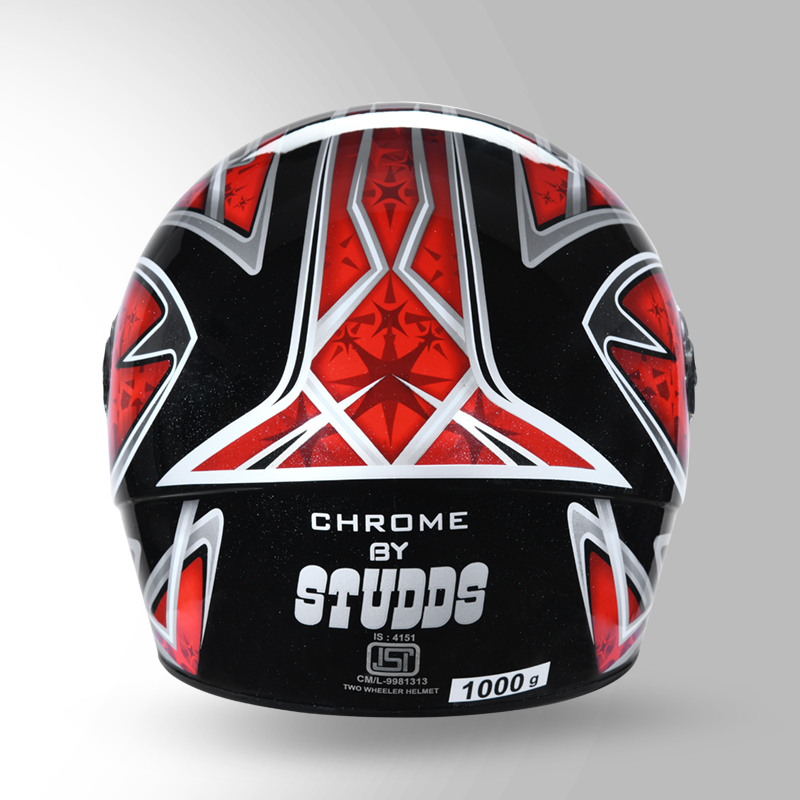 CHROME D2 DECOR BLACK & RED BACK VIEW