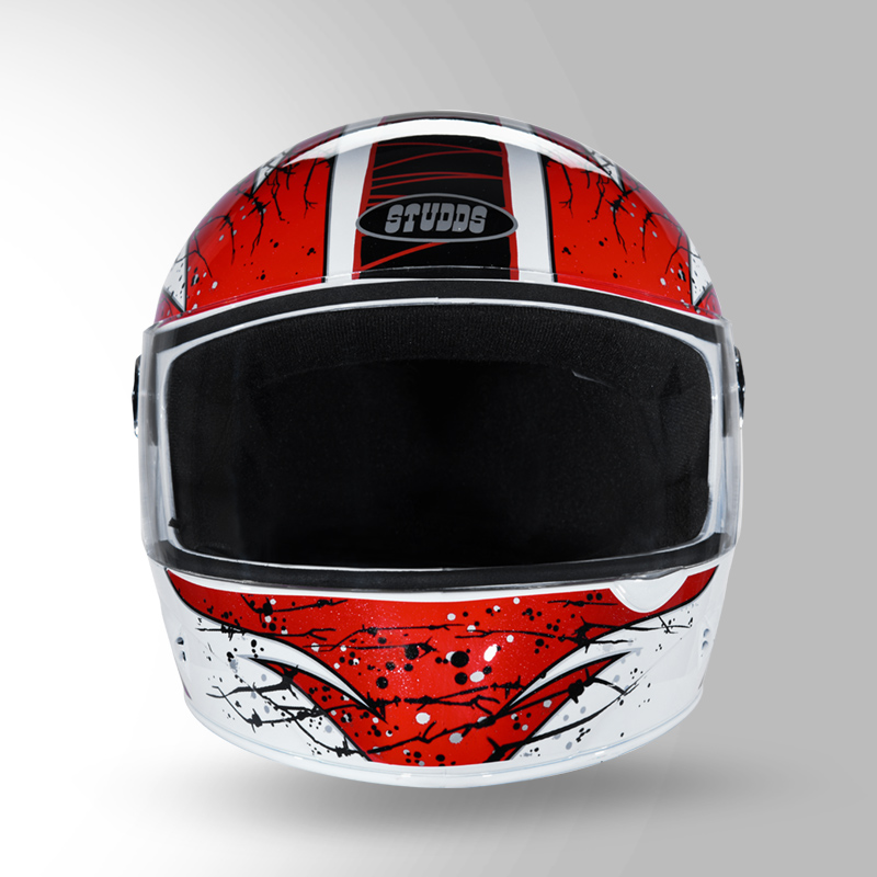 CHROME D3 DECOR WHITE & RED FRONT VIEW