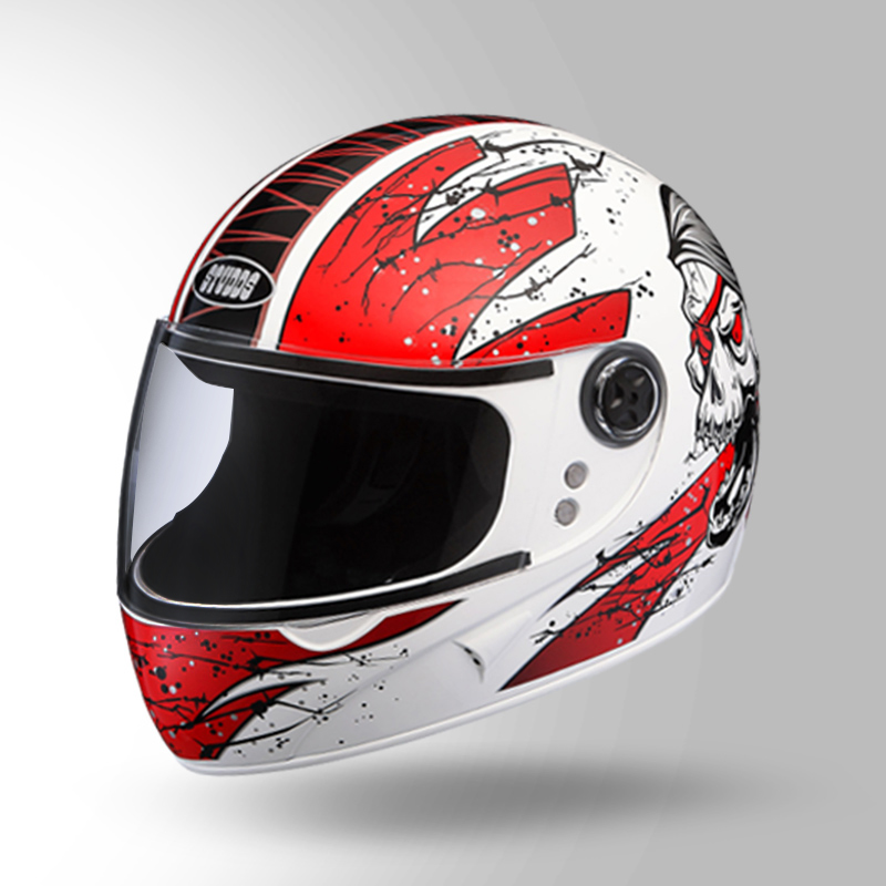 CHROME D3 DECOR WHITE & RED ISO VIEW