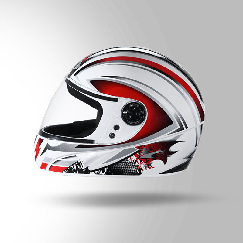 CHROME D1 DECOR WHITE & RED LEFT VIEW