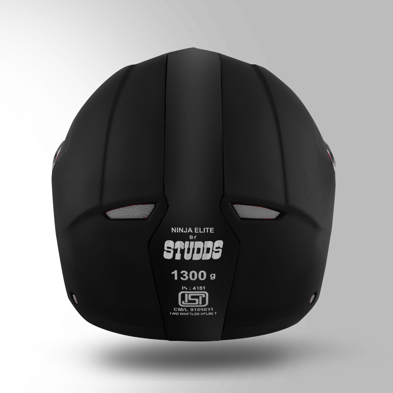 NINJA ELITE BLACK WITH PLAIN STRIP BACK VIEW