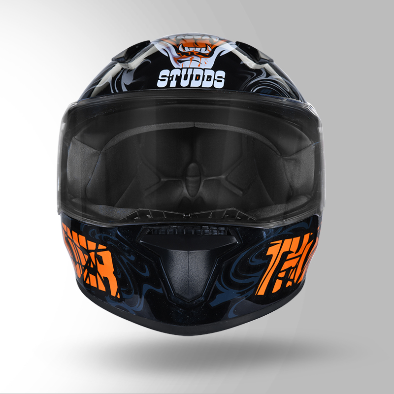 THUNDER D9 DECOR BLACK & ORANGE FRONT VIEW