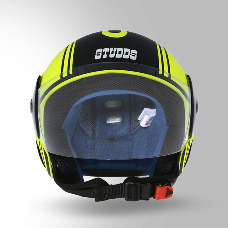 CUB D4 DECOR MATT NEON YELLOW & BLACK FRONT VIEW