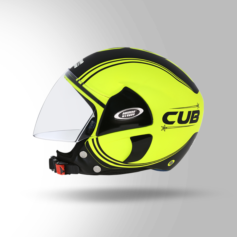 CUB D4 DECOR MATT NEON YELLOW & BLACK LEFT VIEW