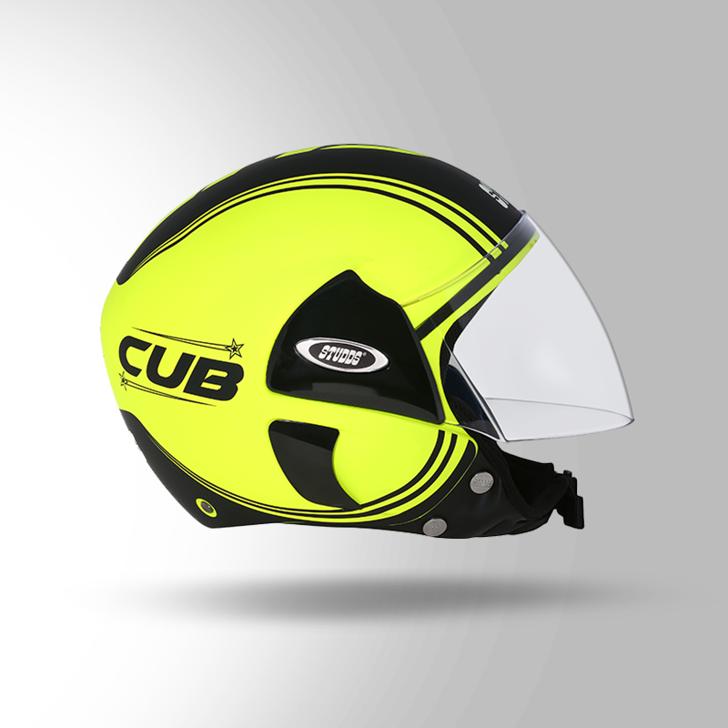 CUB D4 DECOR MATT NEON YELLOW & BLACK RIGHT VIEW