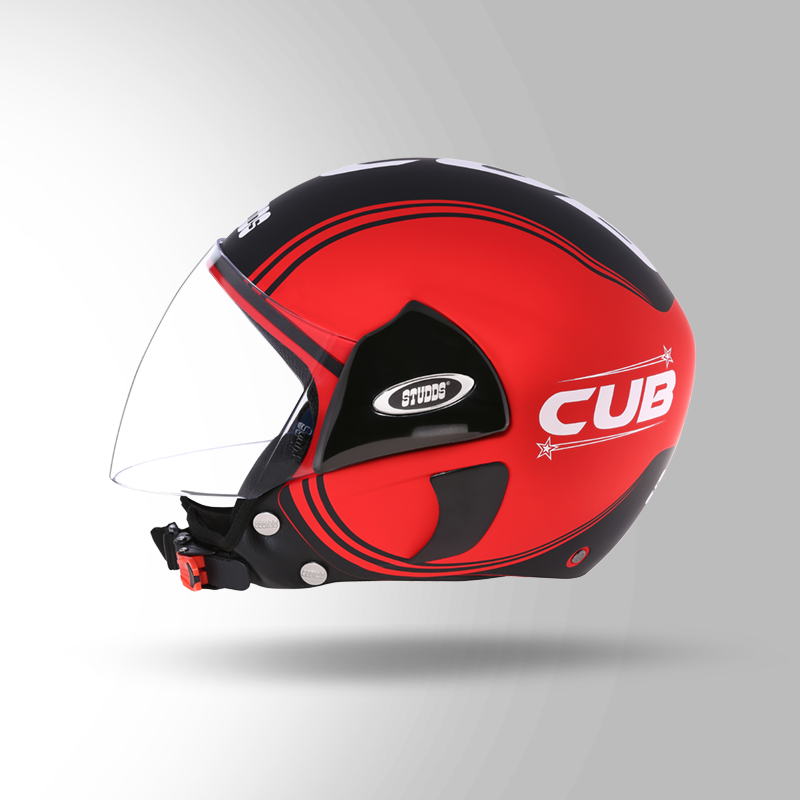 CUB D4 DECOR MATT RED & BLACK LEFT VIEW