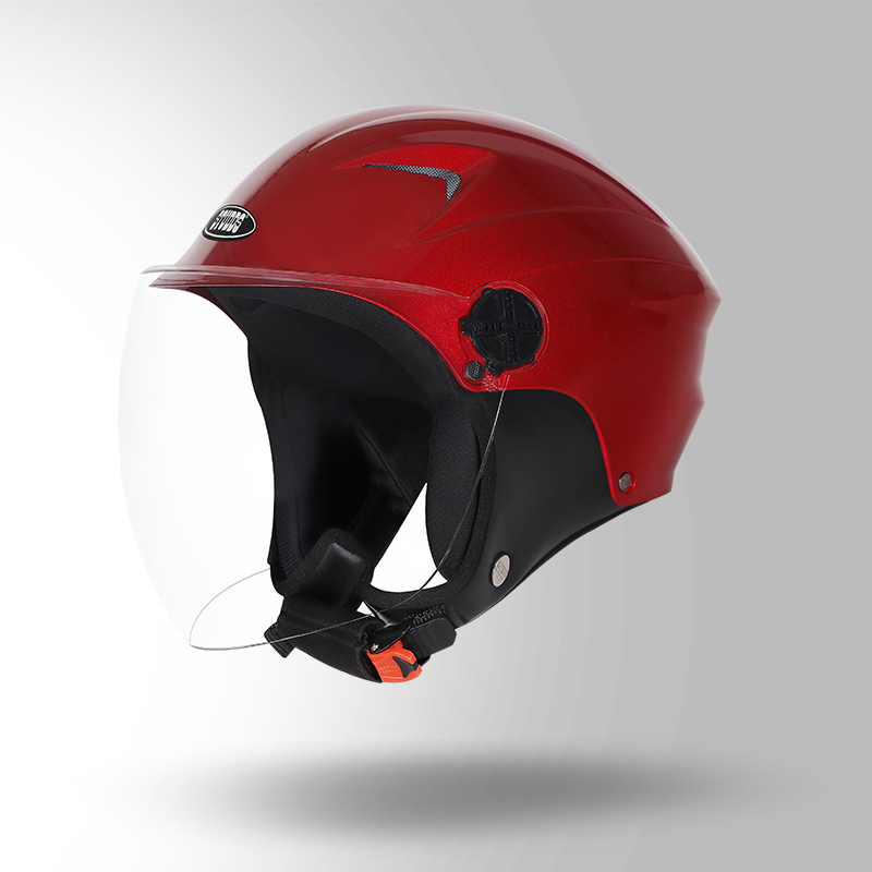 DAME BICYCLE HELMET CHERRY RED ISO VIEW