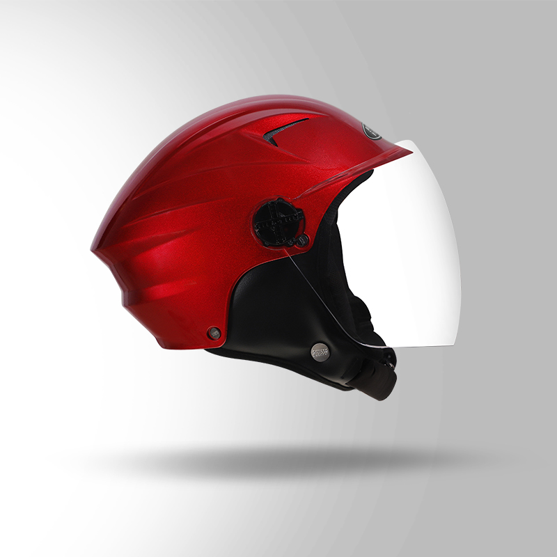 DAME BICYCLE HELMET CHERRY RED RIGHT VIEW