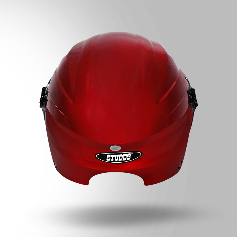 DAME BICYCLE HELMET CHERRY RED BACK VIEW