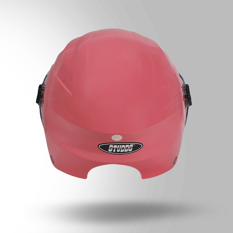 DAME BICYCLE HELMET PINK BACK VIEW