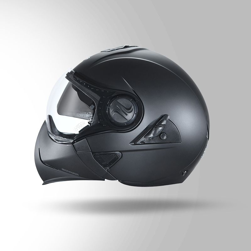 STUDDS Downtown Matt Black Flip-Off Helmet - Buy Online | STUDDS Online ...