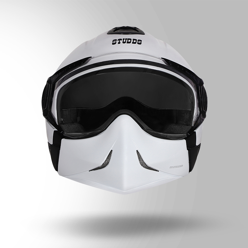 Studds discount helmet white