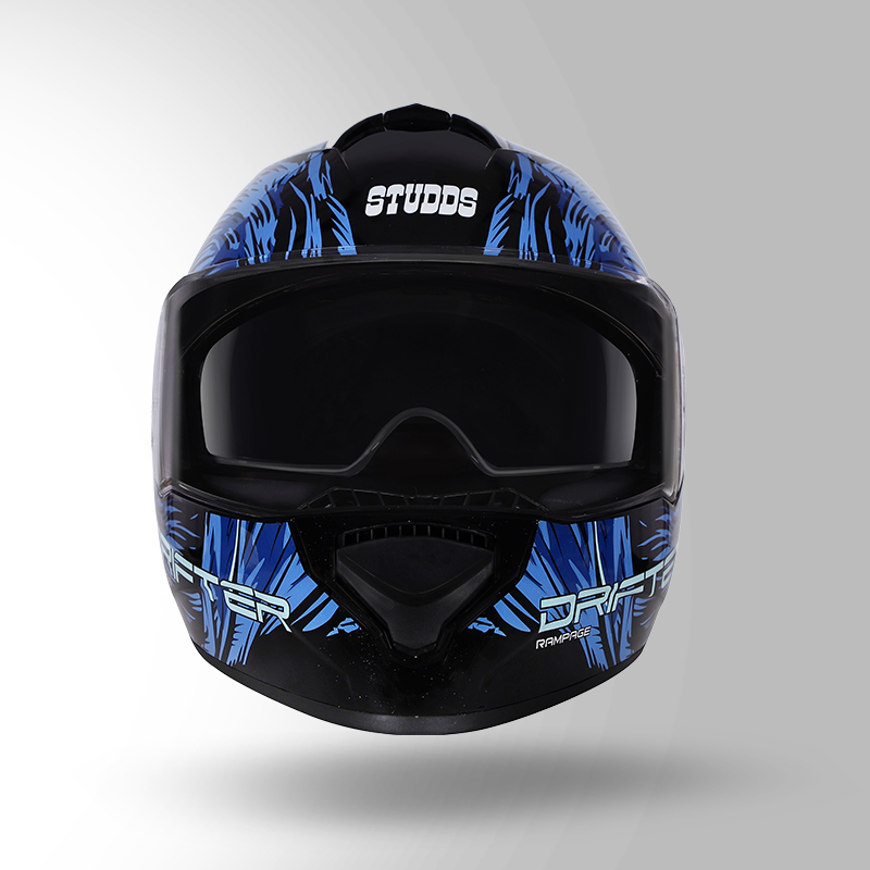 DRIFTER D3 DECOR BLACK AND BLUE FRONT VIEW