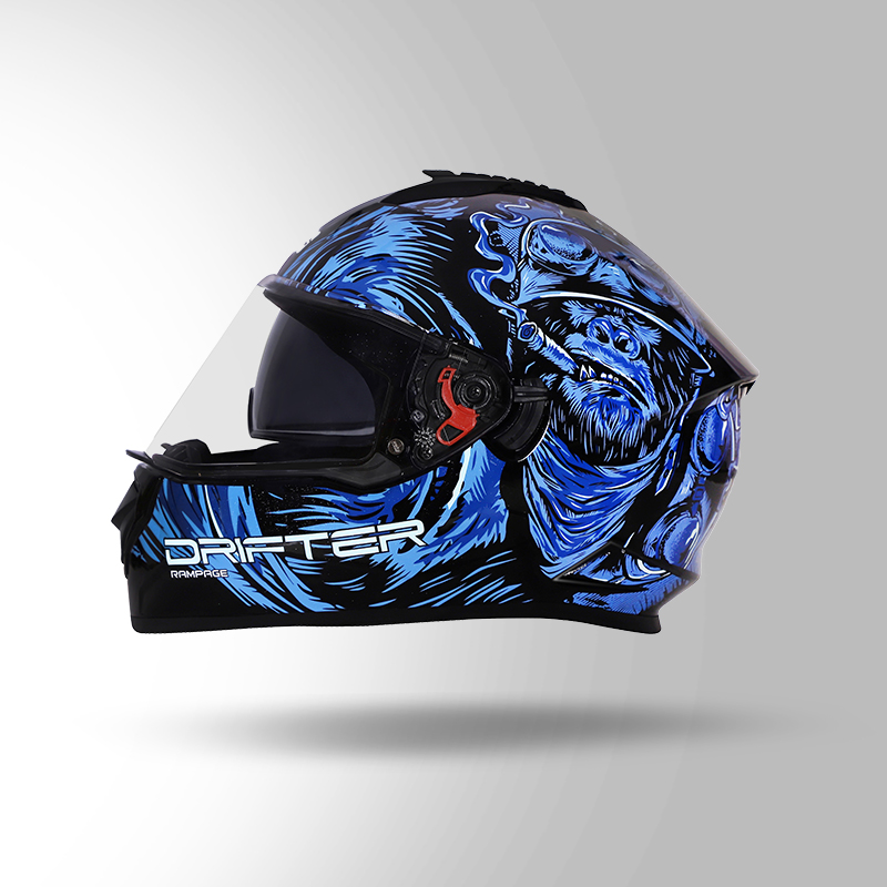 DRIFTER D3 DECOR BLACK AND BLUE LEFT VIEW