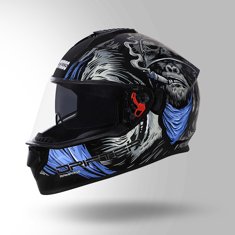 DRIFTER D3 DECOR BLACK / GREY AND BLUE ISO VIEW