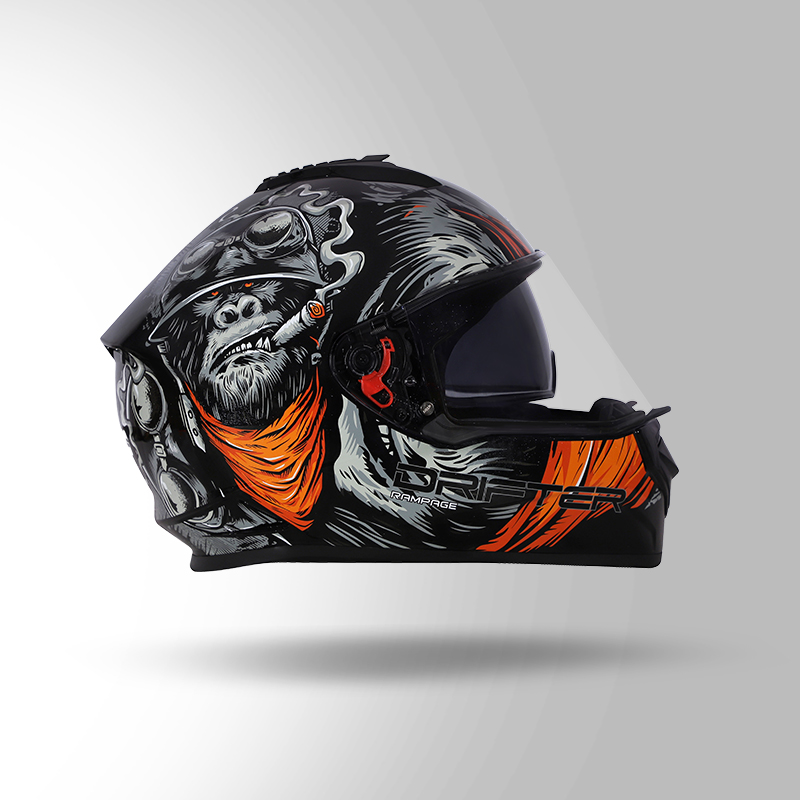 DRIFTER D3 DECOR BLACK AND ORANGE RIGHT VIEW