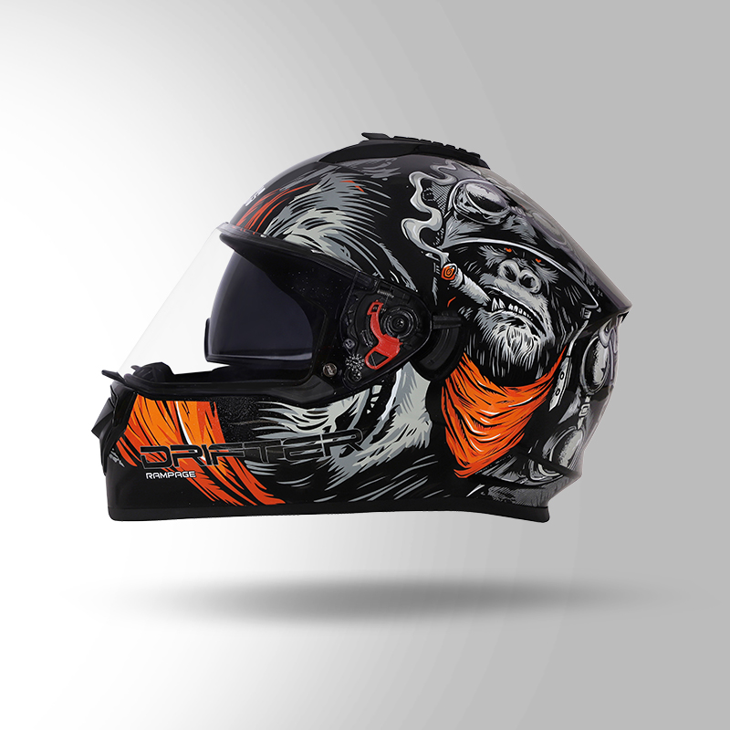 DRIFTER D3 DECOR BLACK AND ORANGE LEFT VIEW