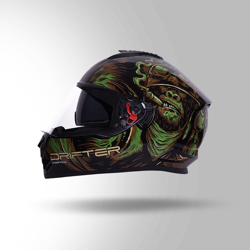 DRIFTER D3 DECOR BLACK & GREEN LEFT VIEW