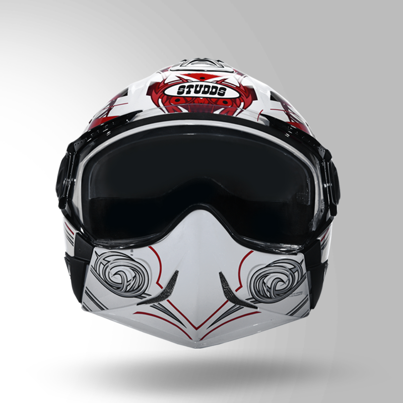 DOWNTOWN D1 DECOR WHITE & RED FRONT VIEW