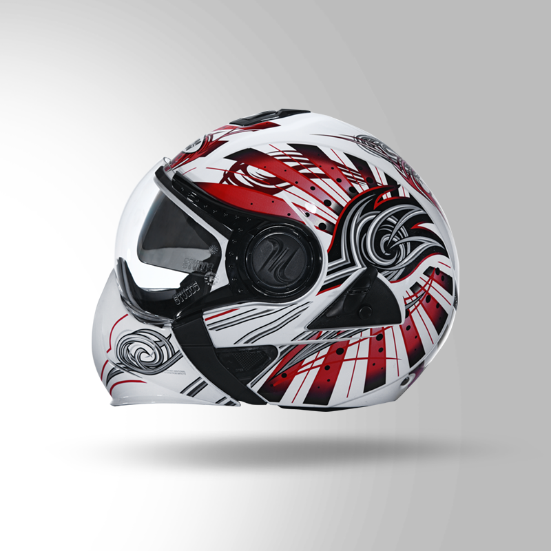 DOWNTOWN D1 DECOR WHITE & RED LEFT VIEW