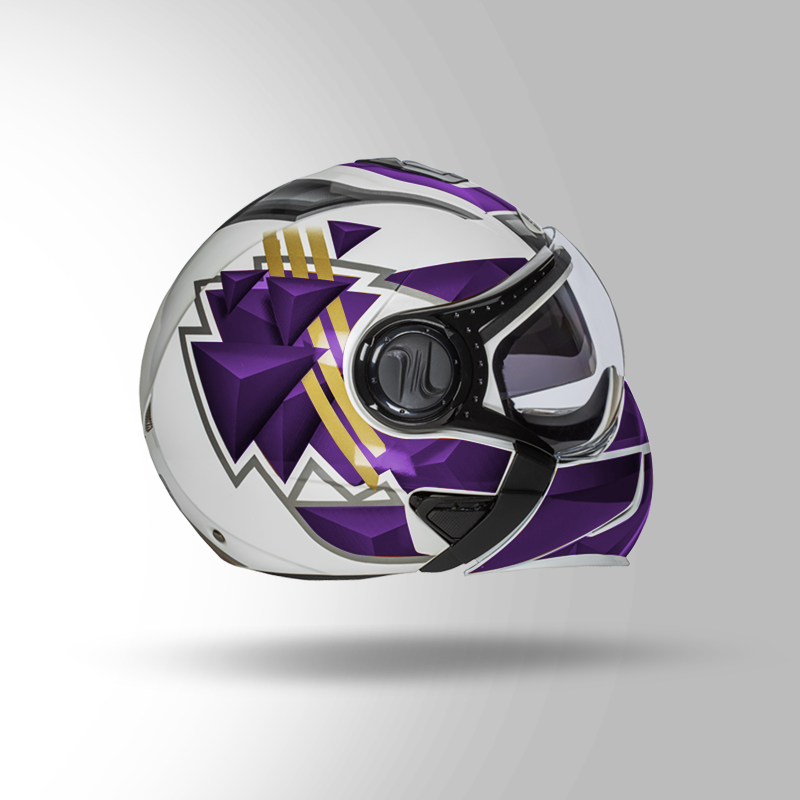 DOWNTOWN D3 DECOR WHITE & PURPLE RIGHT VIEW