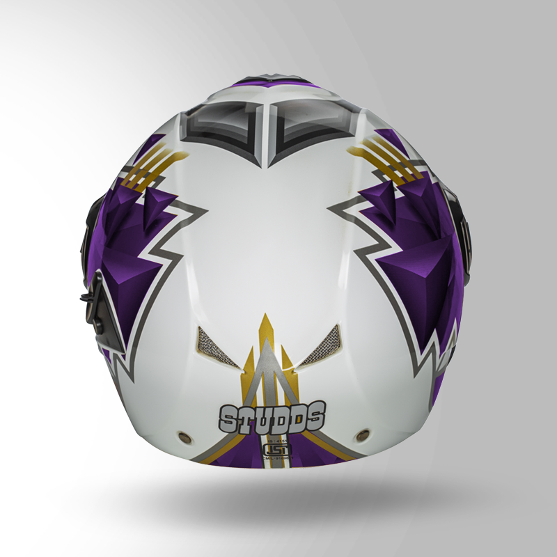 DOWNTOWN D3 DECOR WHITE & PURPLEBACK VIEW