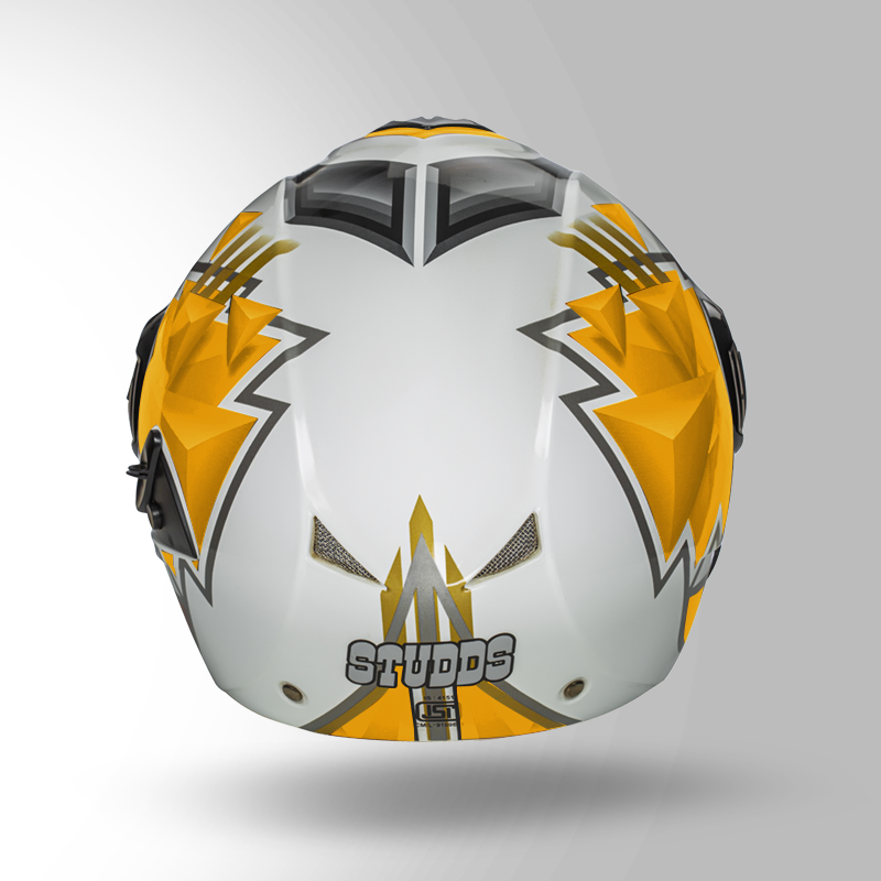 DOWNTOWN D3 DECOR WHITE & YELLOW BACK VIEW