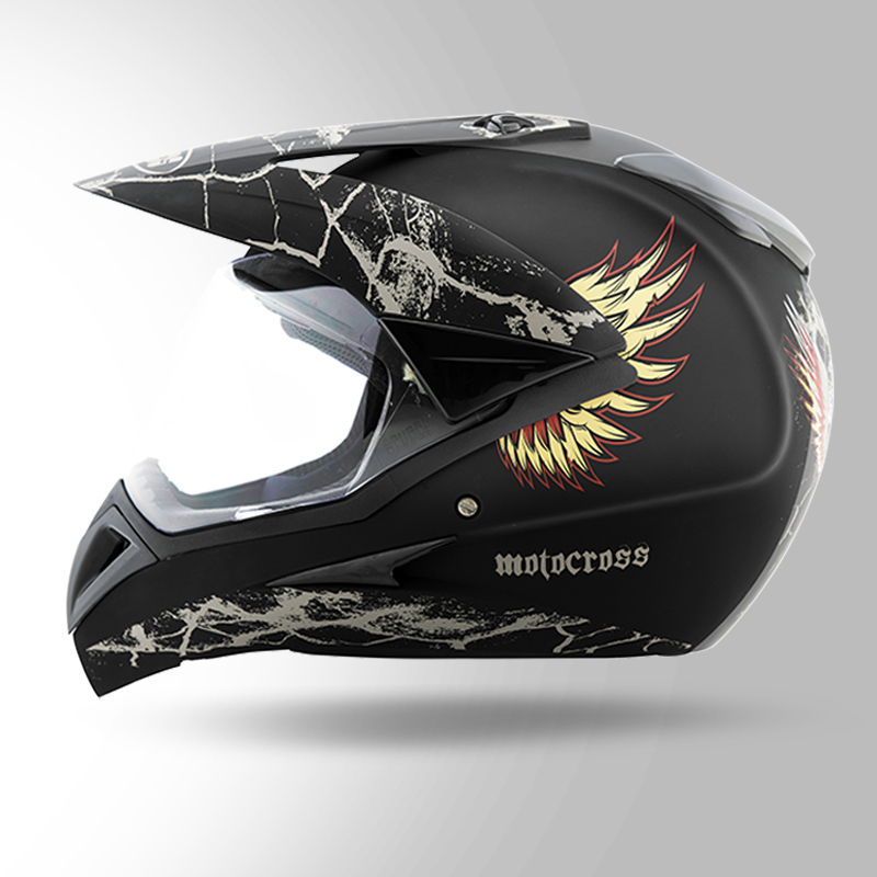 MOTOCROSS D4 DECOR BLACK & GOLDEN LEFT VIEW