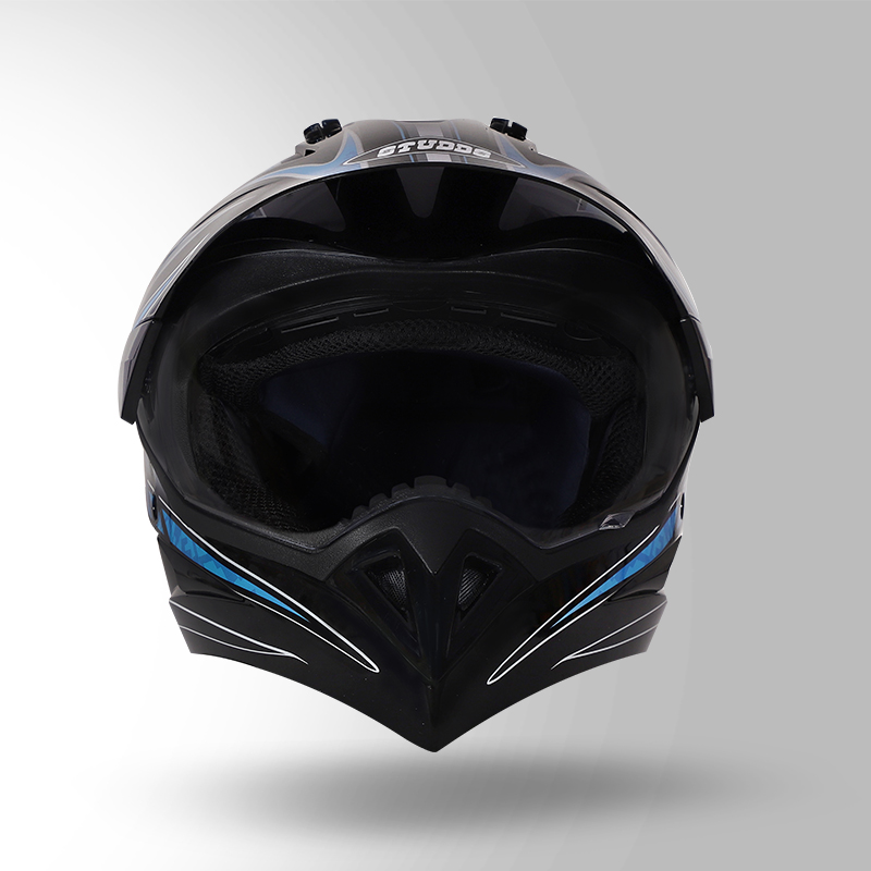 Black and best sale white motocross helmet