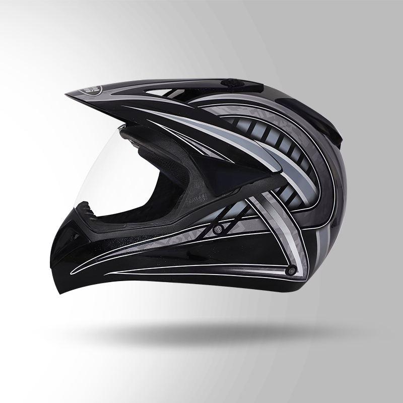 MOTOCROSS D2 DECOR BLACK & GREY LEFT VIEW