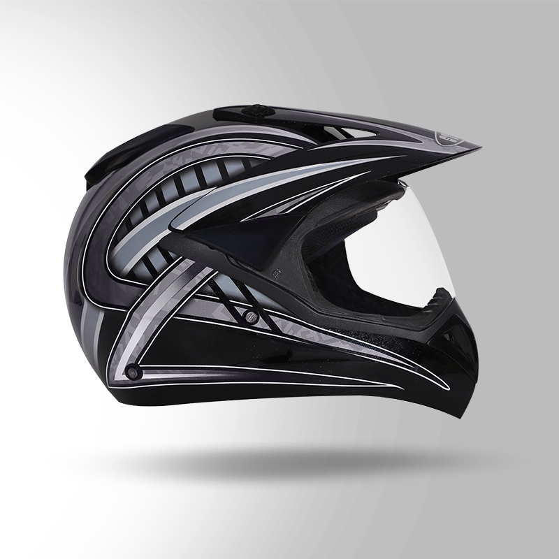 MOTOCROSS D2 DECOR BLACK & GREY RIGHT VIEW