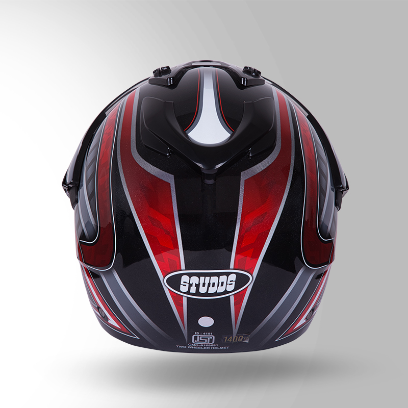 MOTOCROSS D2 DECOR BLACK & RED BACK VIEW