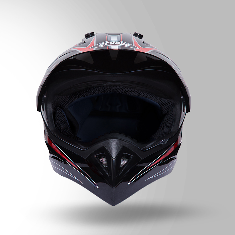 MOTOCROSS D2 DECOR BLACK & RED FRONT VIEW