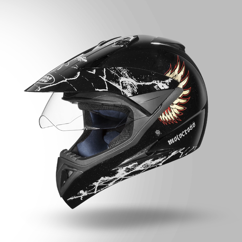 MOTOCROSS D4 DECOR BLACK & GOLDEN ISO VIEW