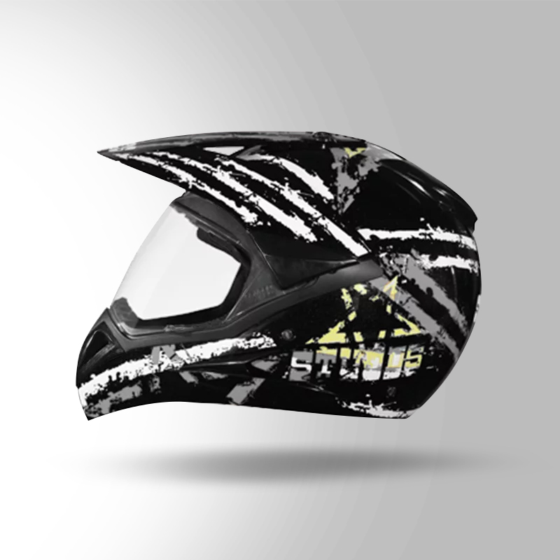MOTOCROSS D5 DECOR BLACK & GREY LEFT VIEW