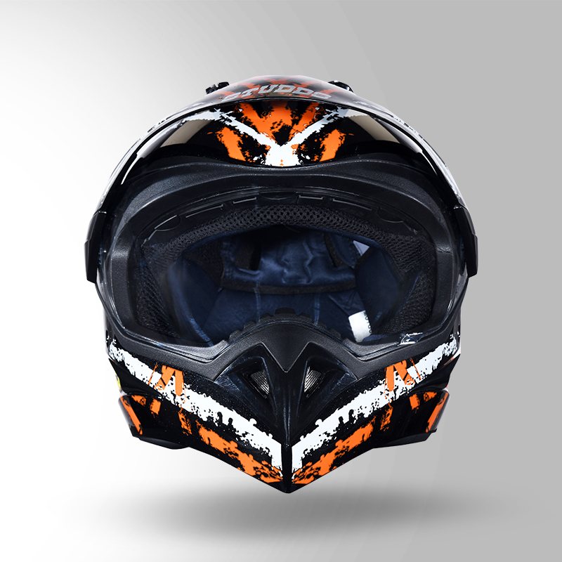 Black and orange motocross helmet new arrivals