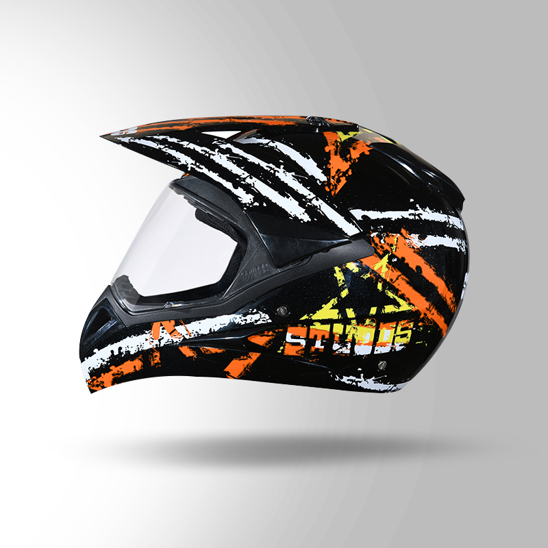 MOTOCROSS D5 DECOR BLACK & ORANGE RIGHT VIEW