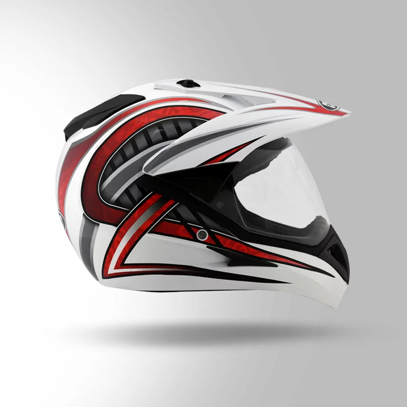 MOTOCROSS D2 DECOR WHITE & RED RIGHT VIEW