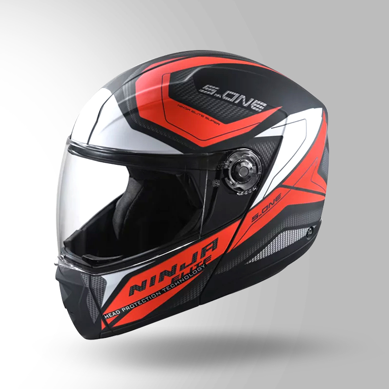 NINJA ELITE SUPER D4 DECOR BLACK & RED ISO VIEW
