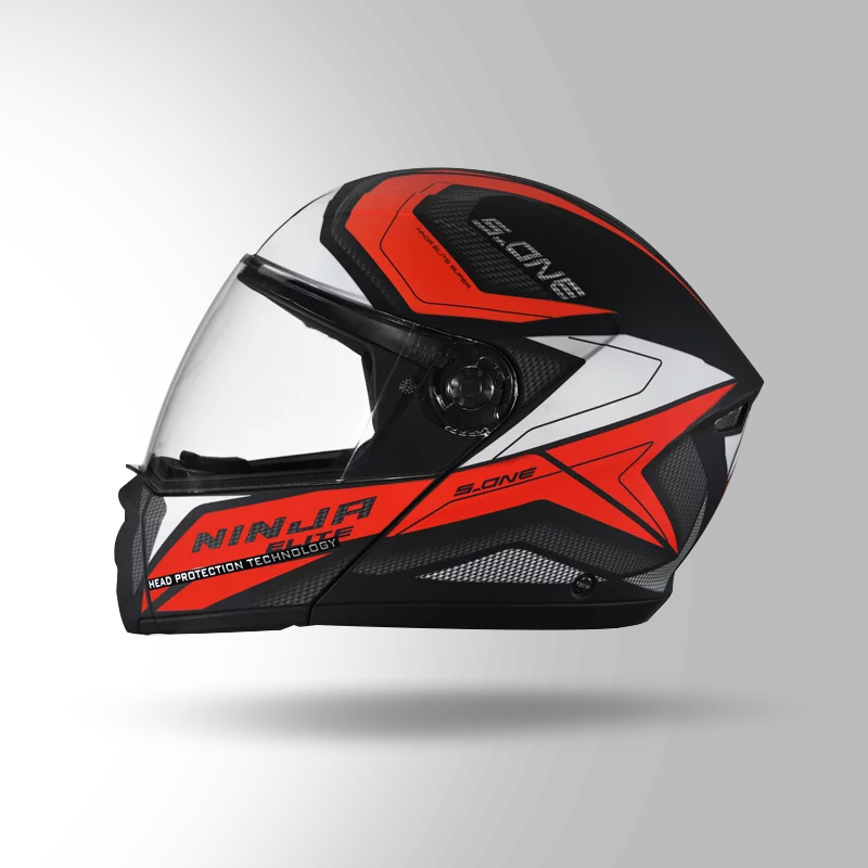 NINJA ELITE SUPER D4 DECOR BLACK & RED LEFT VIEW