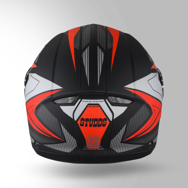 NINJA ELITE SUPER D4 DECOR BLACK & RED BACK VIEW