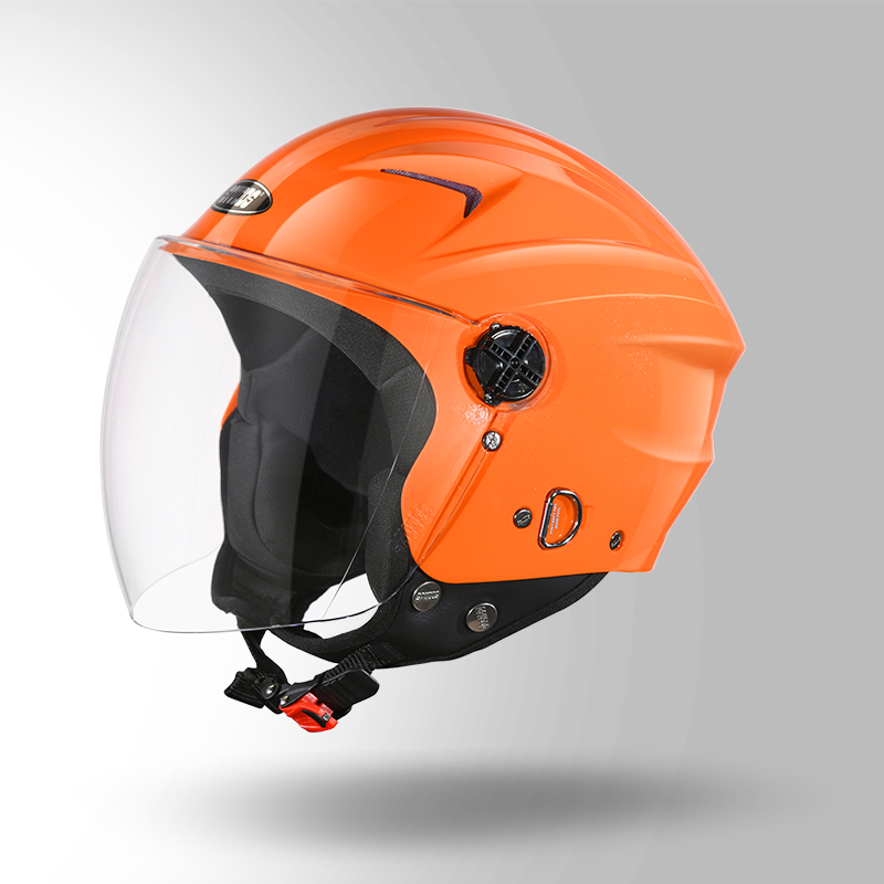 Orange half sale helmet