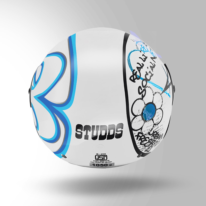 CUB D3 DECOR WHITE & BLUE BACK VIEW