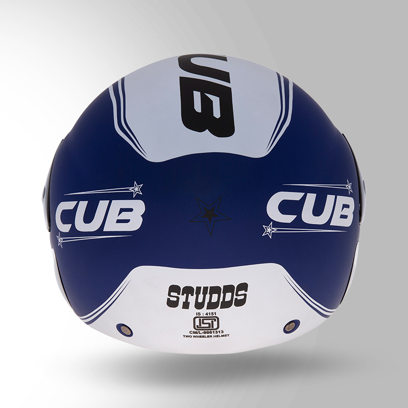 CUB D4 DECOR MATT BLUE & WHITE REAR VIEW