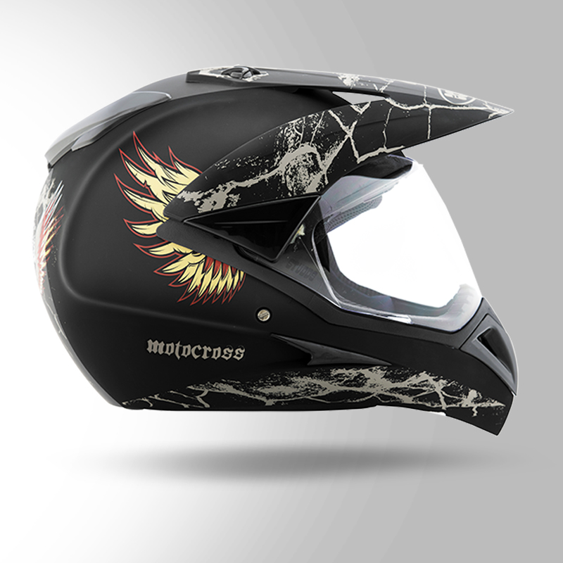 MOTOCROSS D4 DECOR BLACK & GOLDEN RIGHT VIEW