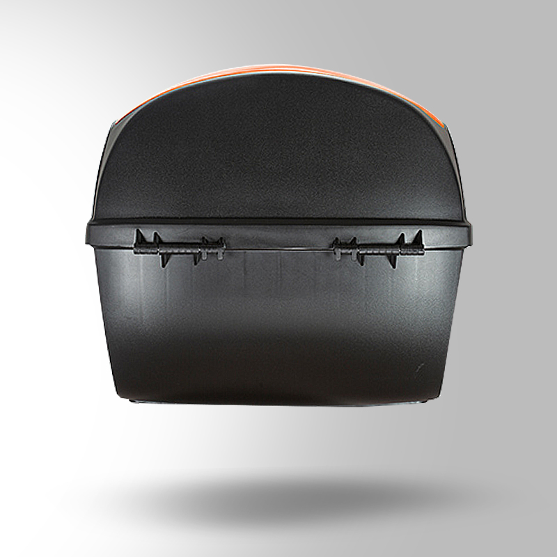 TOP CASE FLOURESCENT ORANGE BACK VIEW