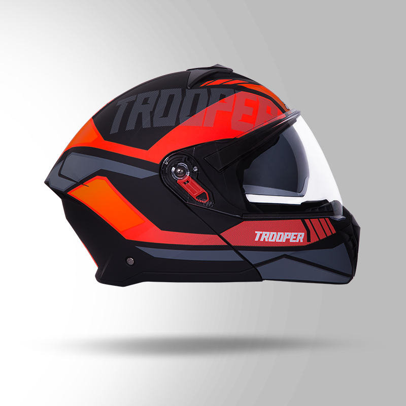 TROOPER DV D1 DECOR MATT BLACK & PINK RIGHT VIEW
